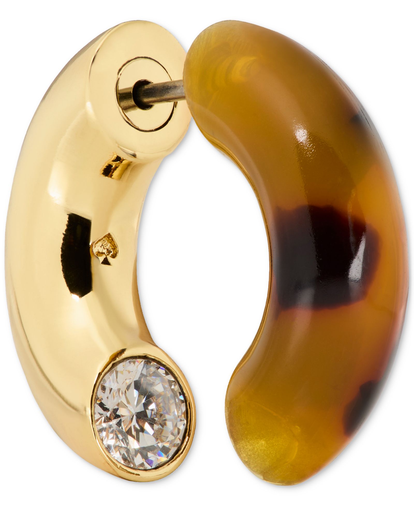 Серьги-кольца kate spade new york Gold-Tone Interlock Tortoise