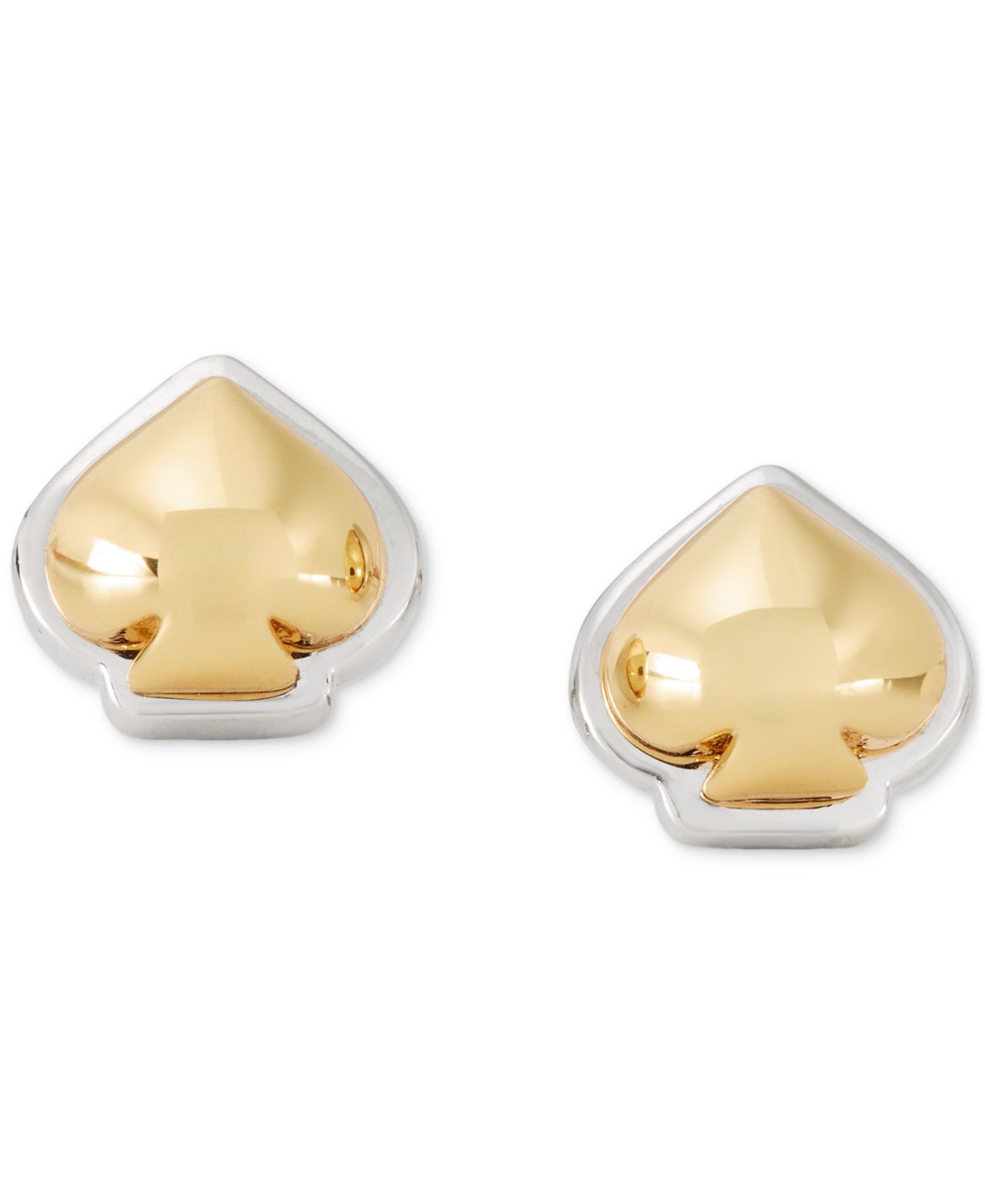 kate spade new york Two-Tone Sculpted Spade Mini Stud Earrings