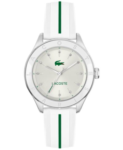 Lacoste Women's Billie White Silicone Strap Watch, 36mm
