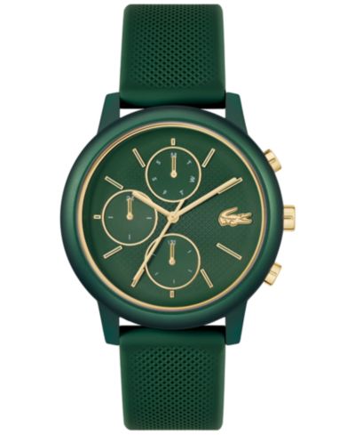 Lacoste Men's L.12.12 Move Green Silicone Strap Watch, 42mm