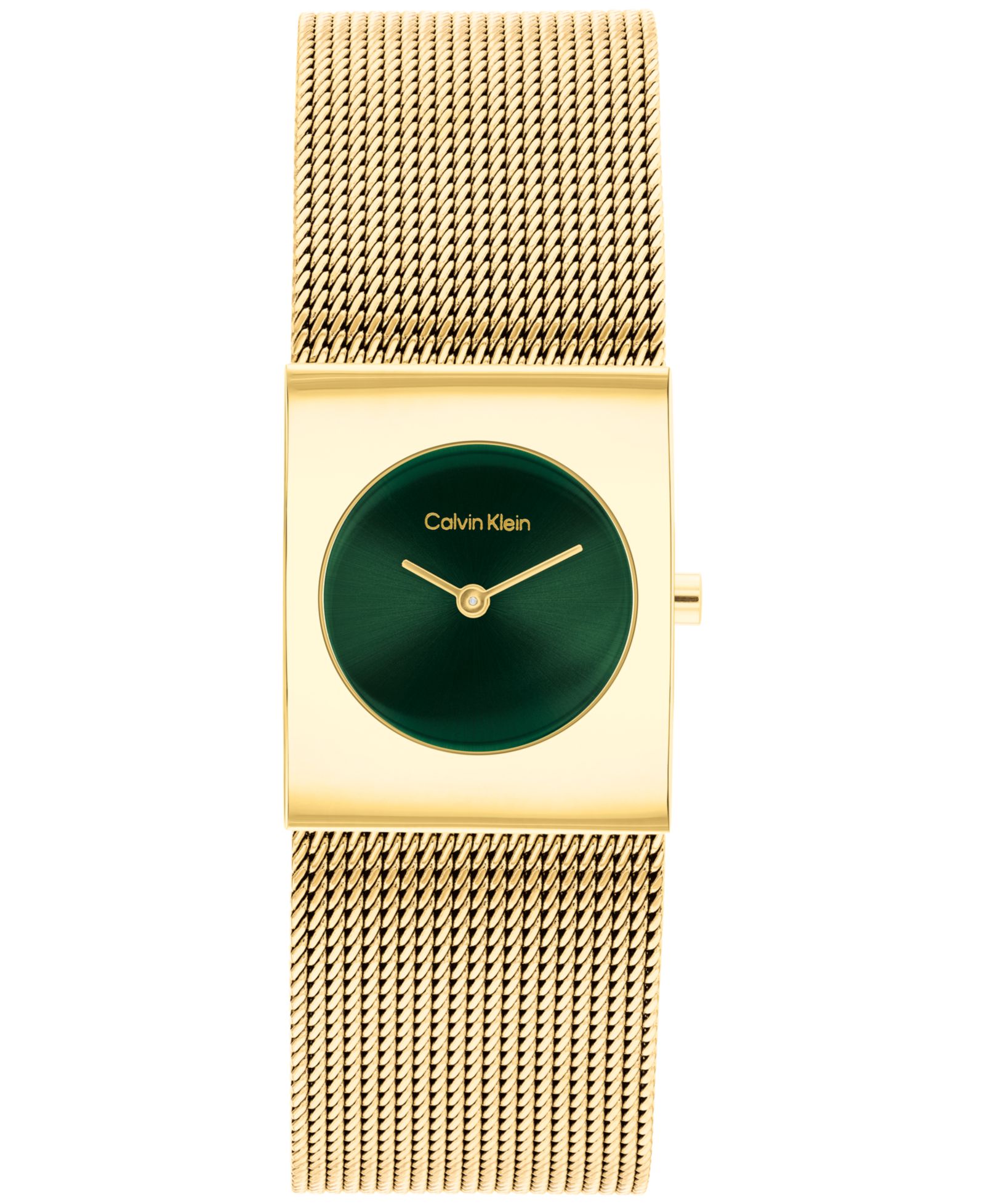 Женские наручные часы Calvin Klein CK Pulse Gold Tone Stainless Steel Mesh Bracelet 21.5mm