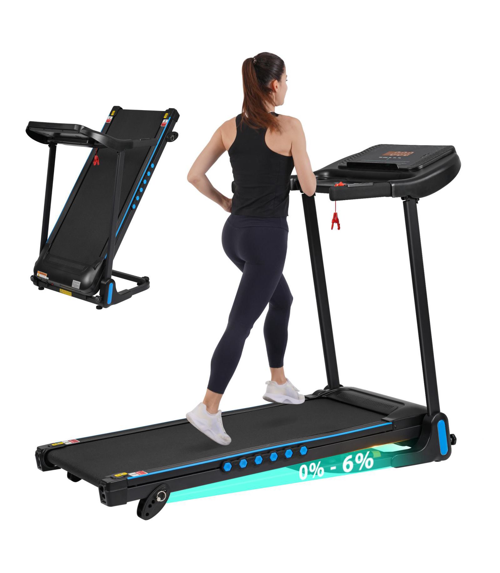 Streamdale Furniture Incline Treadmill 3.0HP Auto-Fold Bluetooth Speaker