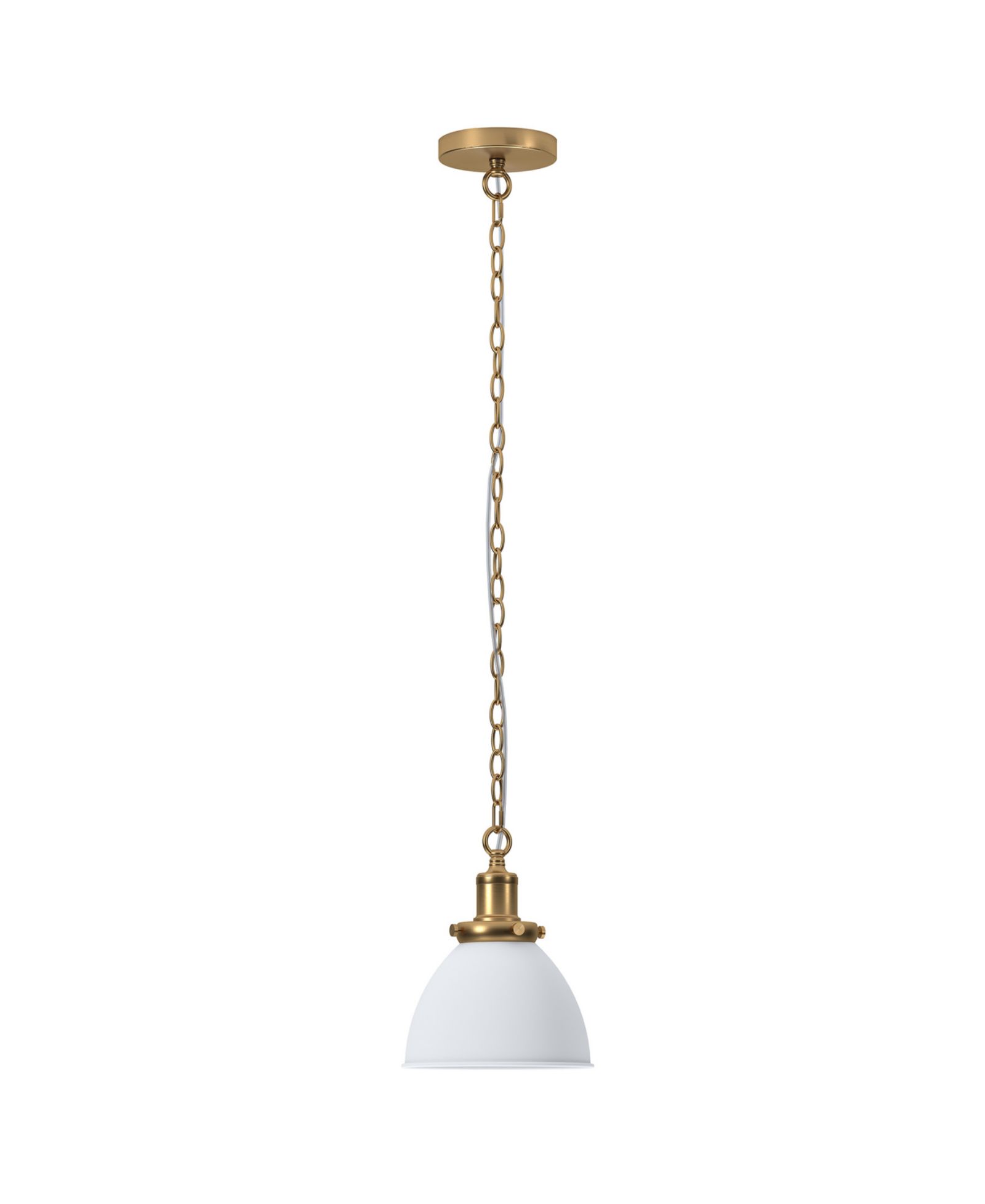 Hudson & Canal Elodie 8" Metal Pendant with Metal Shade
