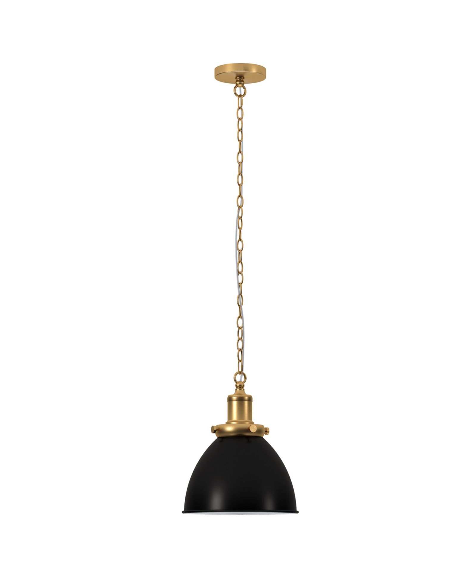 Hudson & Canal Elodie металлический подвес с металлическим абажуром 12"