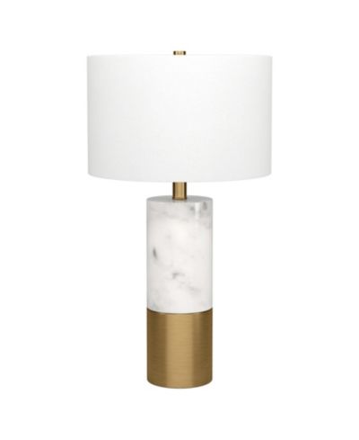 Hudson & Canal Liana 23.75" Metal Table Lamp with Fabric Shade