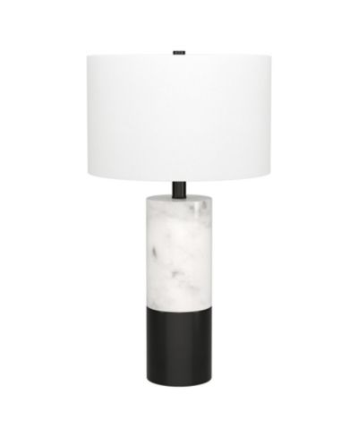 Hudson & Canal Liana 23.75" Metal Table Lamp with Fabric Shade