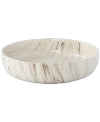 Lorren Home Trends Shiny Marble Pattern Serving Bowl, 96-oz.