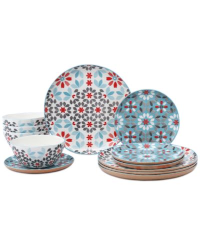 Набор столовой Lorren Home Trends Floral 12-Pc. на 4 персоны