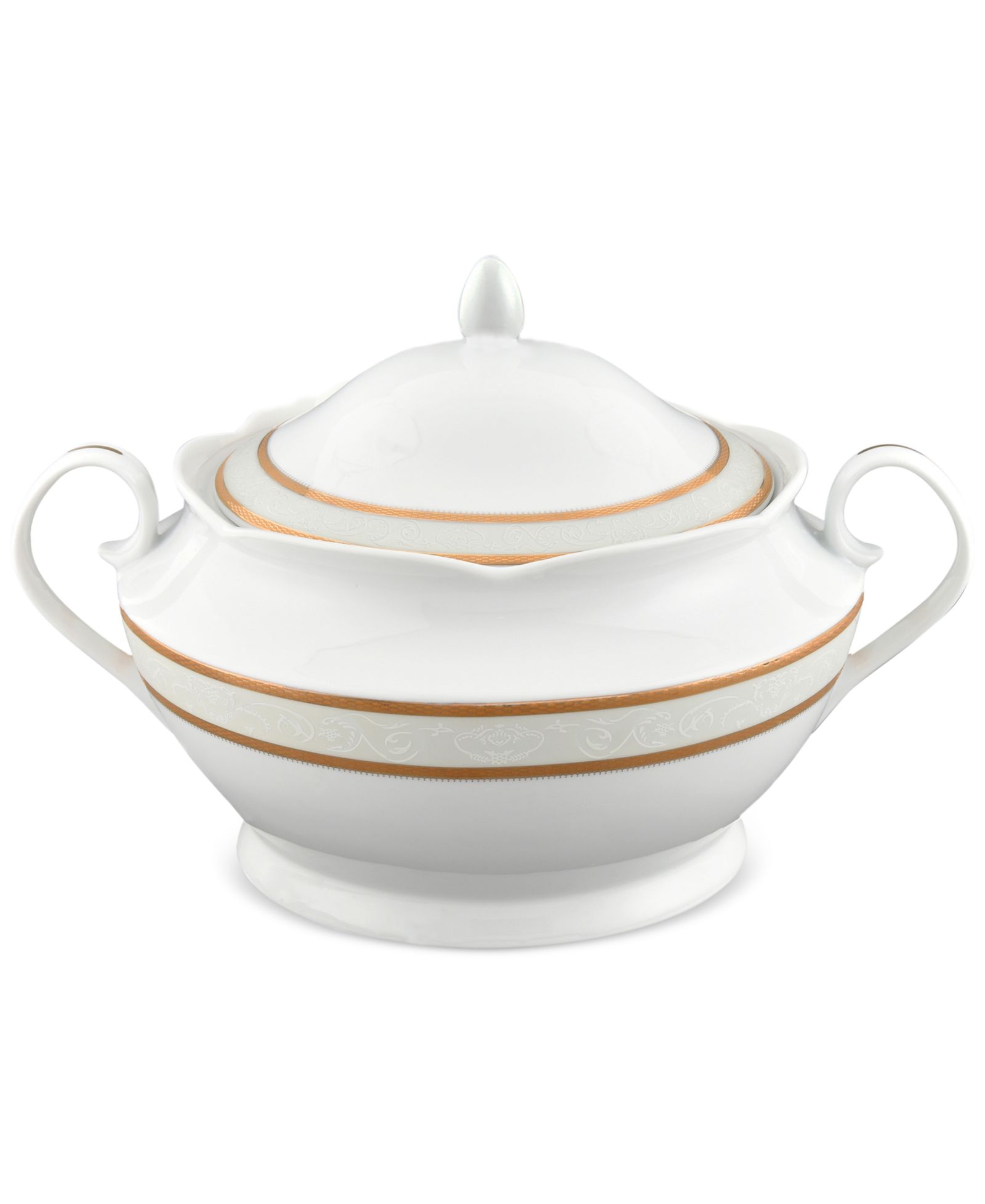 Фарфоровая супница с крышкой Lorren Home Trends Amelia
