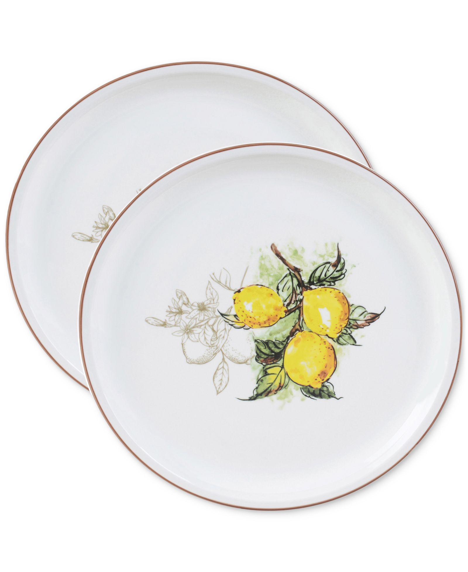 Сервировочные тарелки Lorren Home Trends Lemon Round Pizza, Set of 2