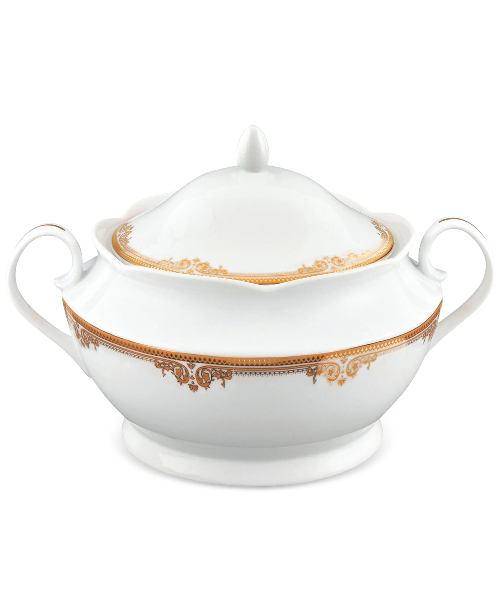 Lorren Home Trends фарфоровая супница с крышкой Catherine Porcelain