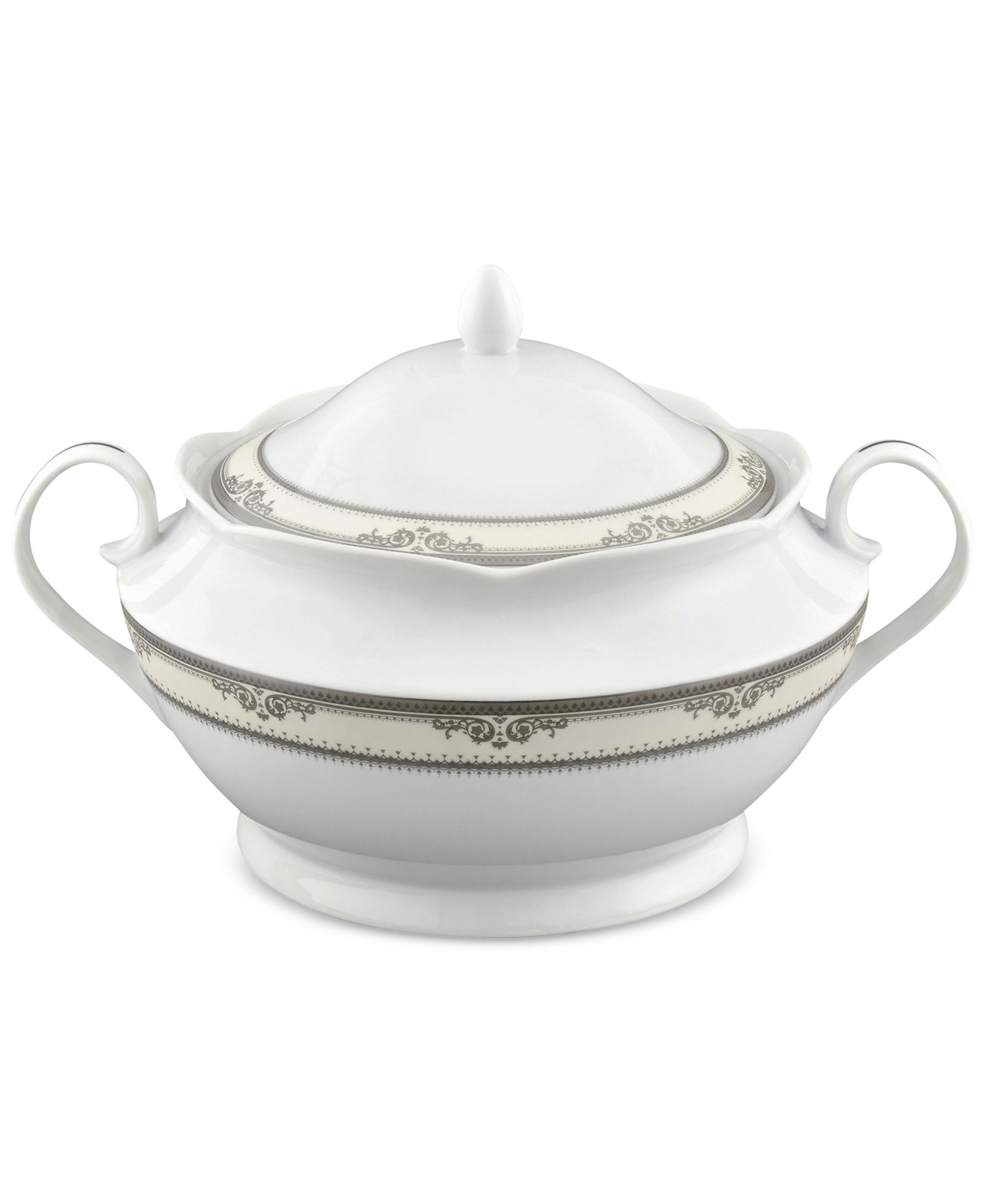 Фарфоровая супница Lorren Home Trends Victoria с крышкой