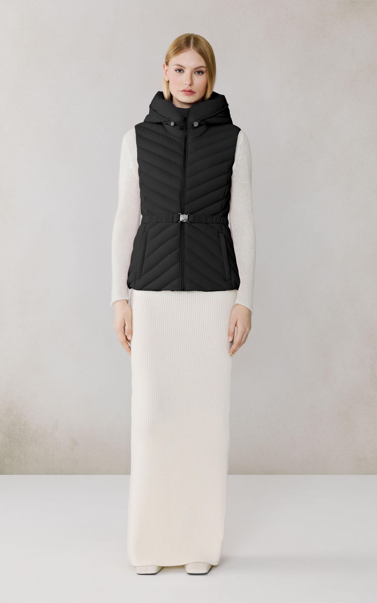 Soia & Kyo Women's Estelle-Vest Stretch Down Belted Vest