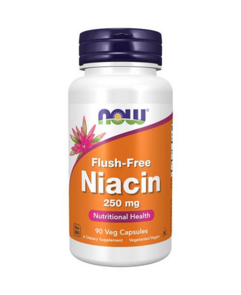 Now Foods Flush-Free Niacin, 250 mg, 90 капсул