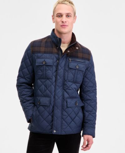 Cole Haan Men's Mixed Media Quilted Jacket