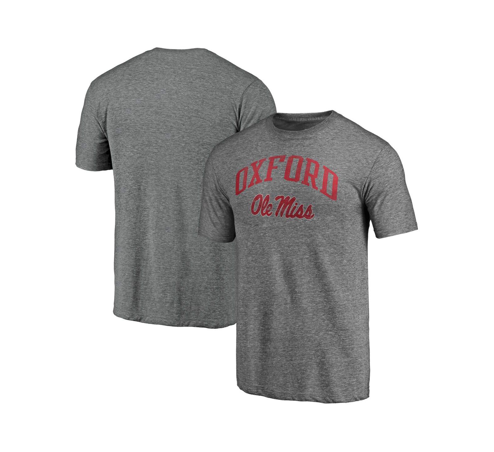 Мужская футболка Fanatics Mto Label Heather Gray Ole Miss Rebels Arched City Tri-Blend