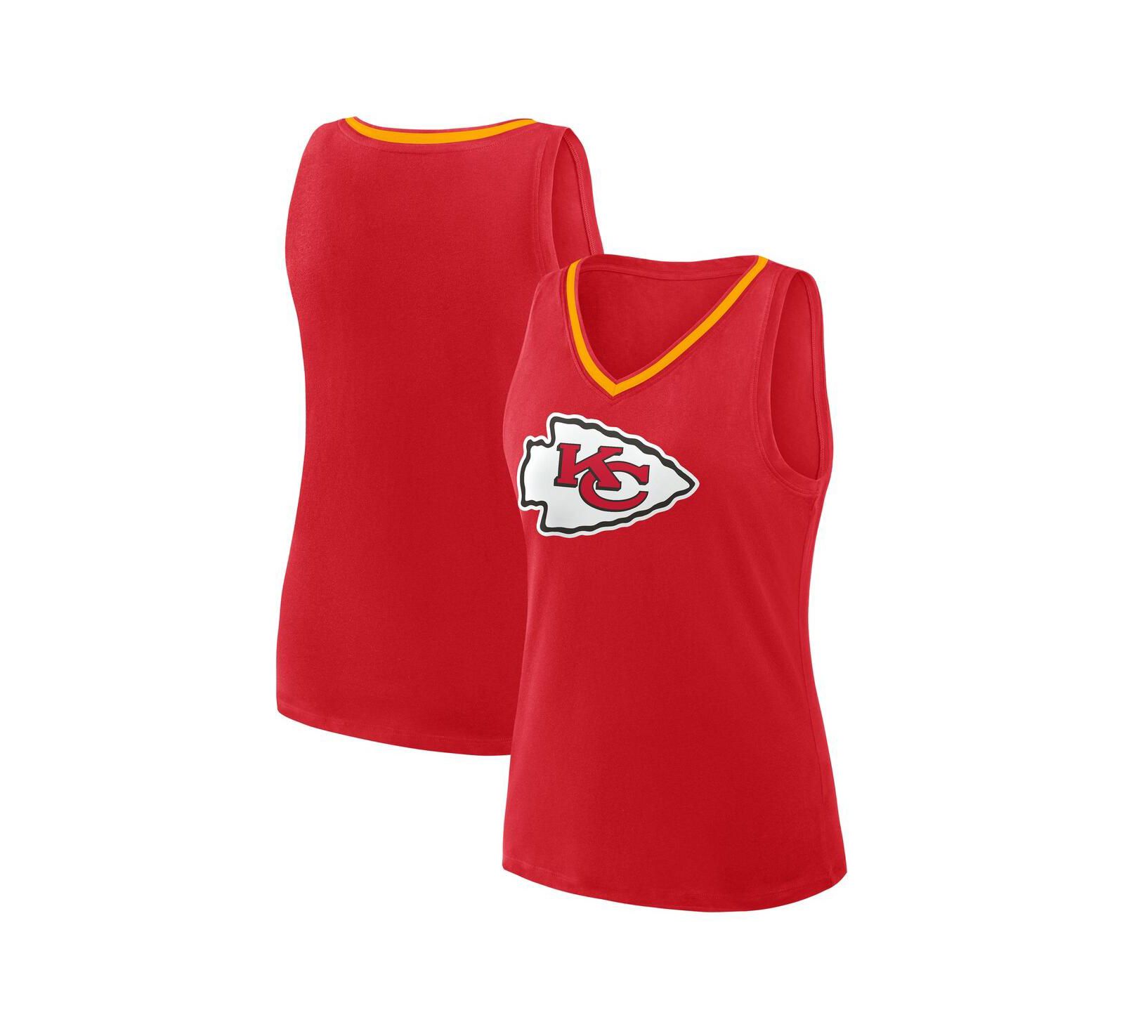 Logo Athletic Women's Red Kansas City Chiefs Stellar Win V-Neck Tank Top