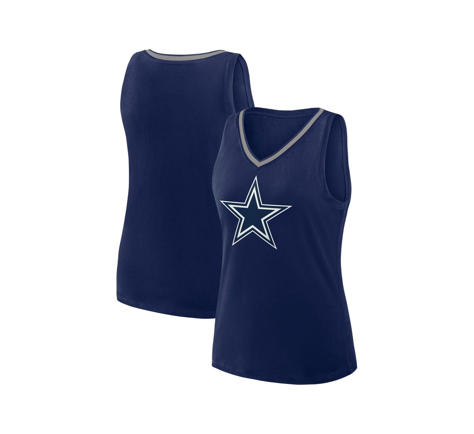 Logo Athletic Женский топ на бретелях Dallas Cowboys Stellar Win, темно-синий