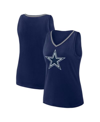 Logo Athletic Женский топ на бретелях Dallas Cowboys Stellar Win, темно-синий