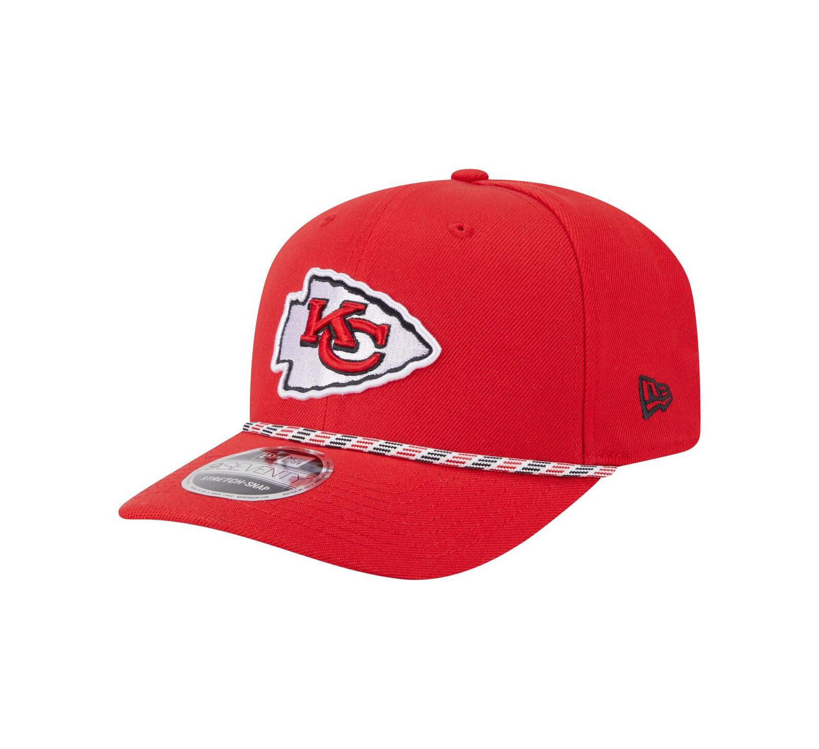 Мужская кепка New Era Red Kansas City Chiefs Gameday Multi Rope 9SEVENTY Stretch-Snap