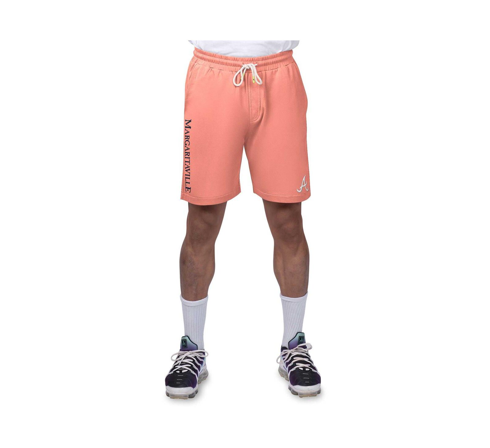 Margaritaville Men's Orange Atlanta Braves Peached French Terry Shorts
