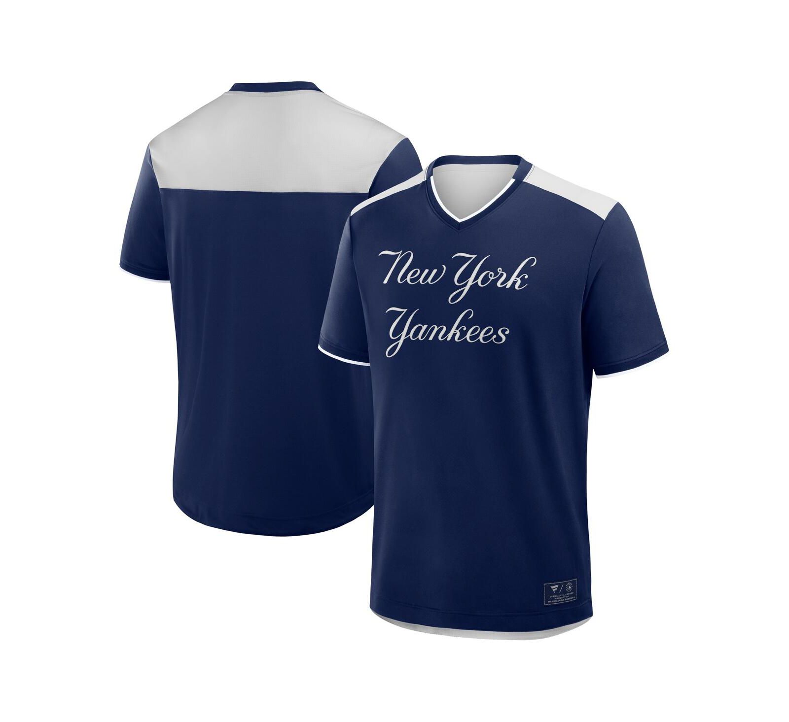 Мужская футболка Fanatics Navy New York Yankees Walk Off V-Neck