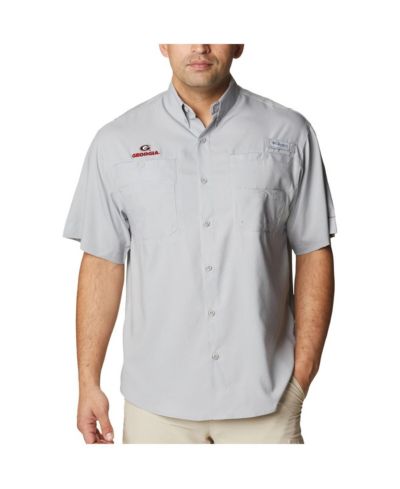 Мужская рубашка Columbia Georgia Bulldogs Big & Tall Collegiate Tamiami Omni-Shade Full-Button