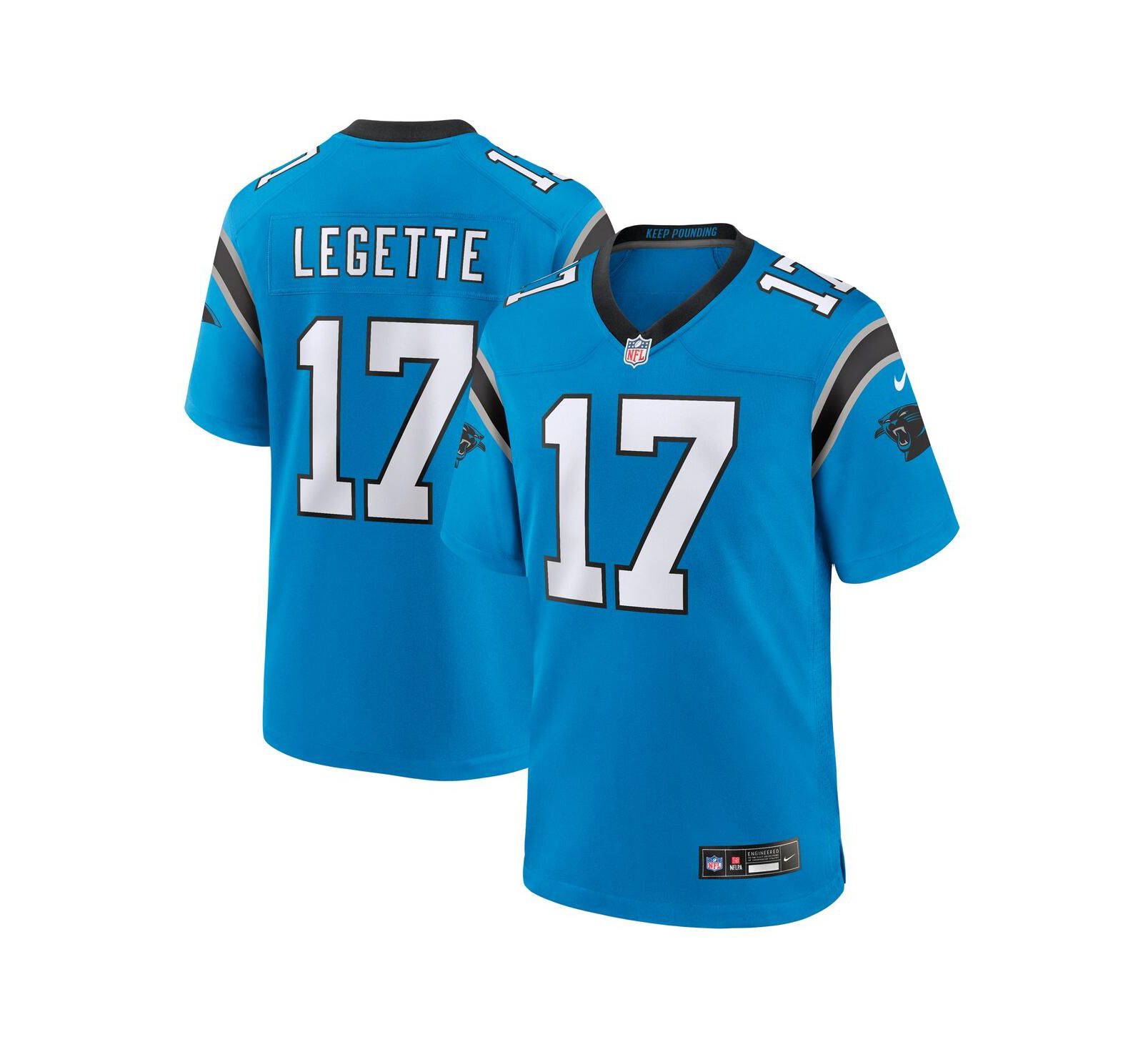 Nike Men's Xavier Legette Blue Carolina Panthers Alternate Game Jersey