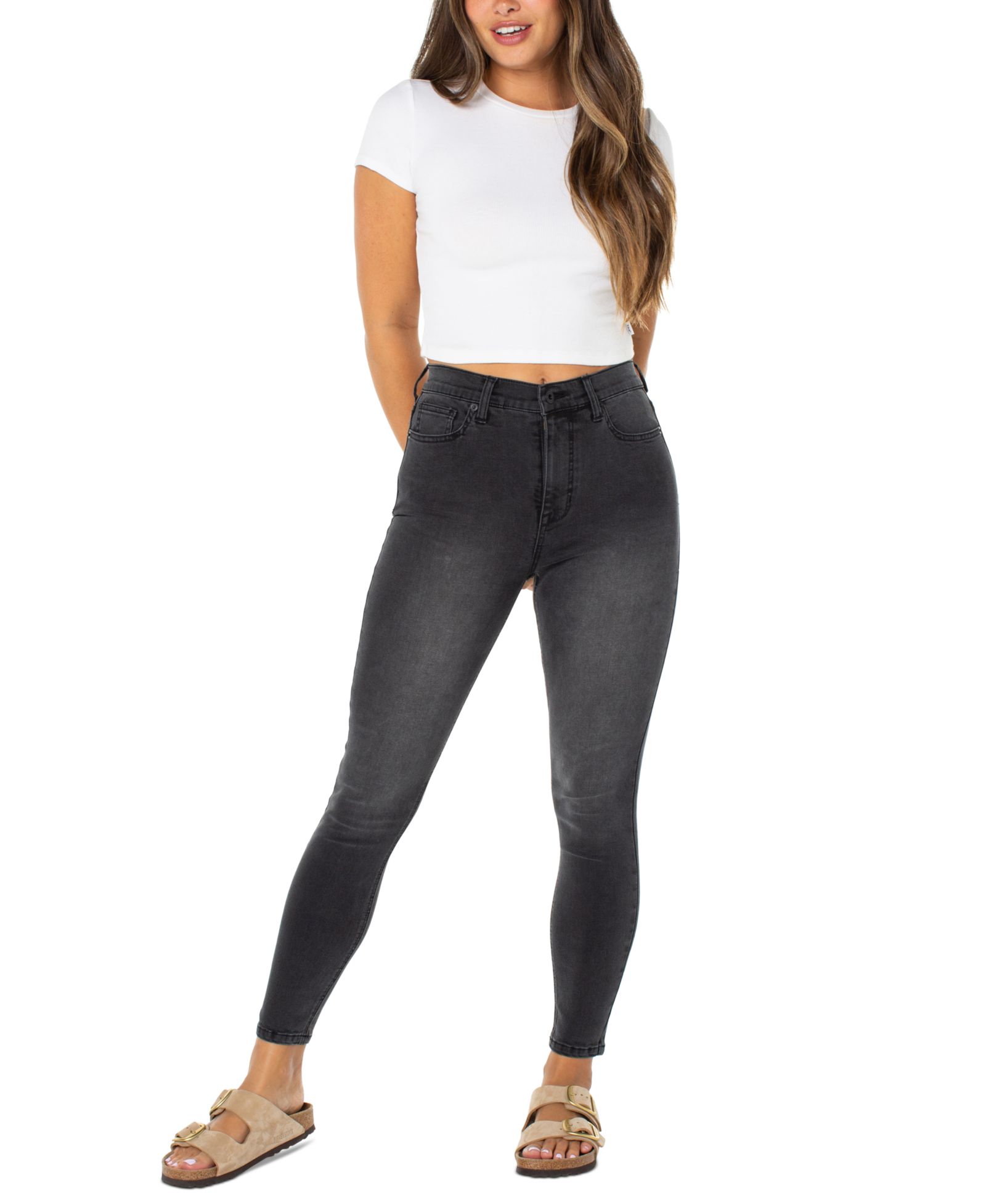 Celebrity Pink Juniors' High-Rise Skinny Ankle Jeans