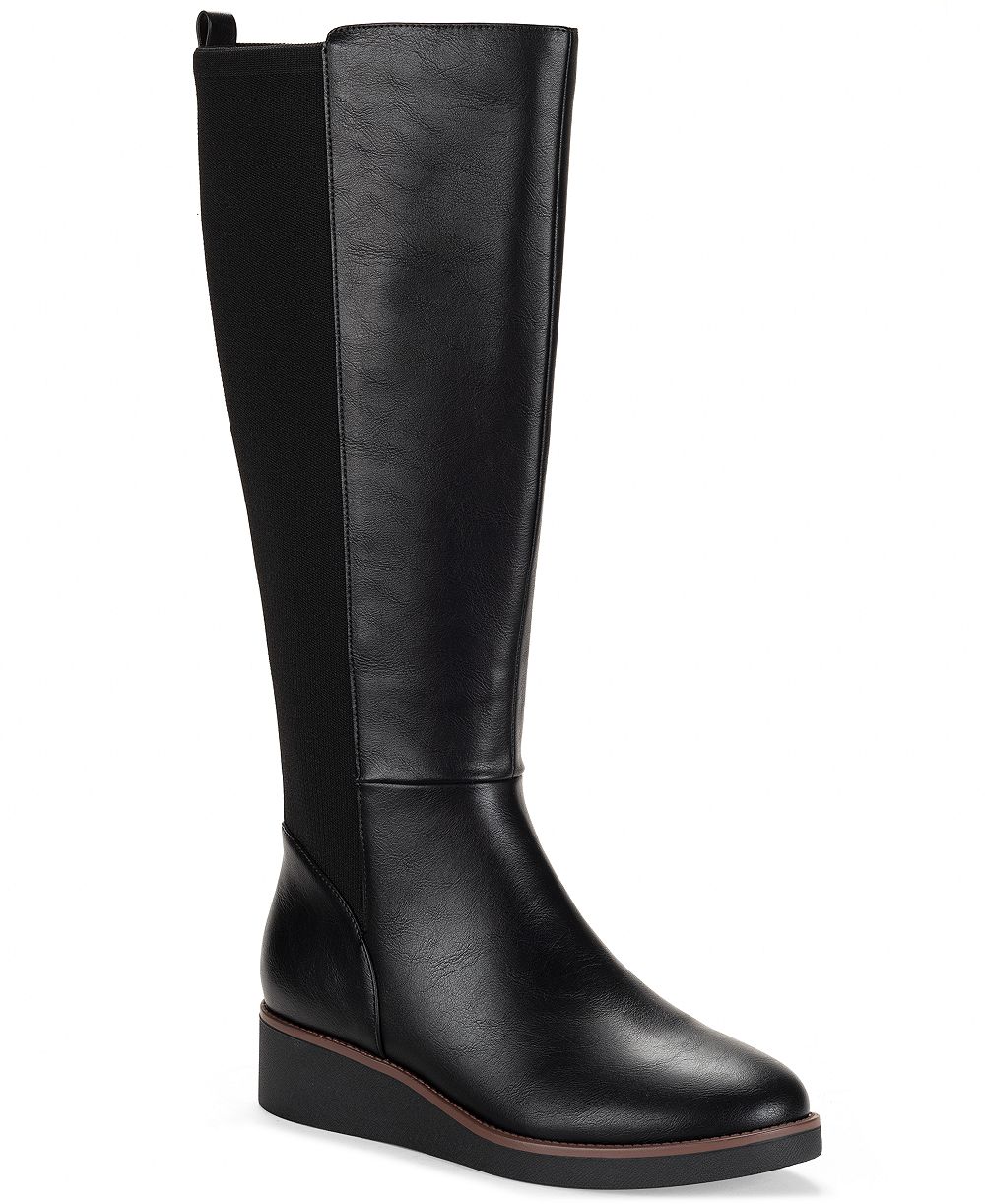 Style & Co Women's Cyruss Wedge Tall Boots, Macy's Exclusive