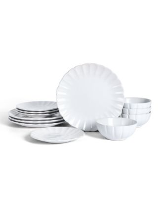 Earth & Clay Phoenix White 12 Pc. Dinnerware Set, Service for 4