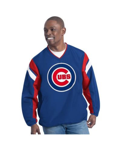 Мужская толстовка G-III Sports by Carl Banks Chicago Cubs Double Coverage V-Neck Pullover, королевский синий