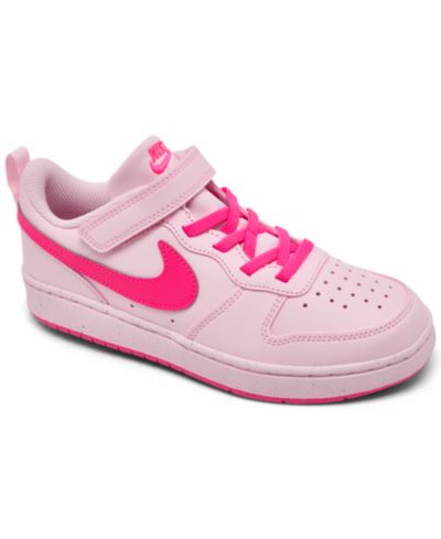 Nike Little Kids Court Borough Low Recraft Fastening Strap Casual Sneakers from Finish Line