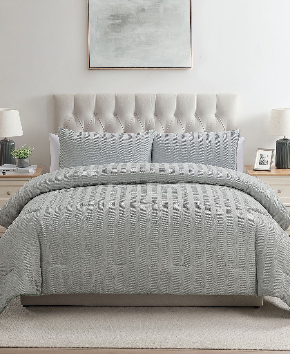 VCNY Home Комплект из 3-х покрывал Herringbone Tonal Full/Queen