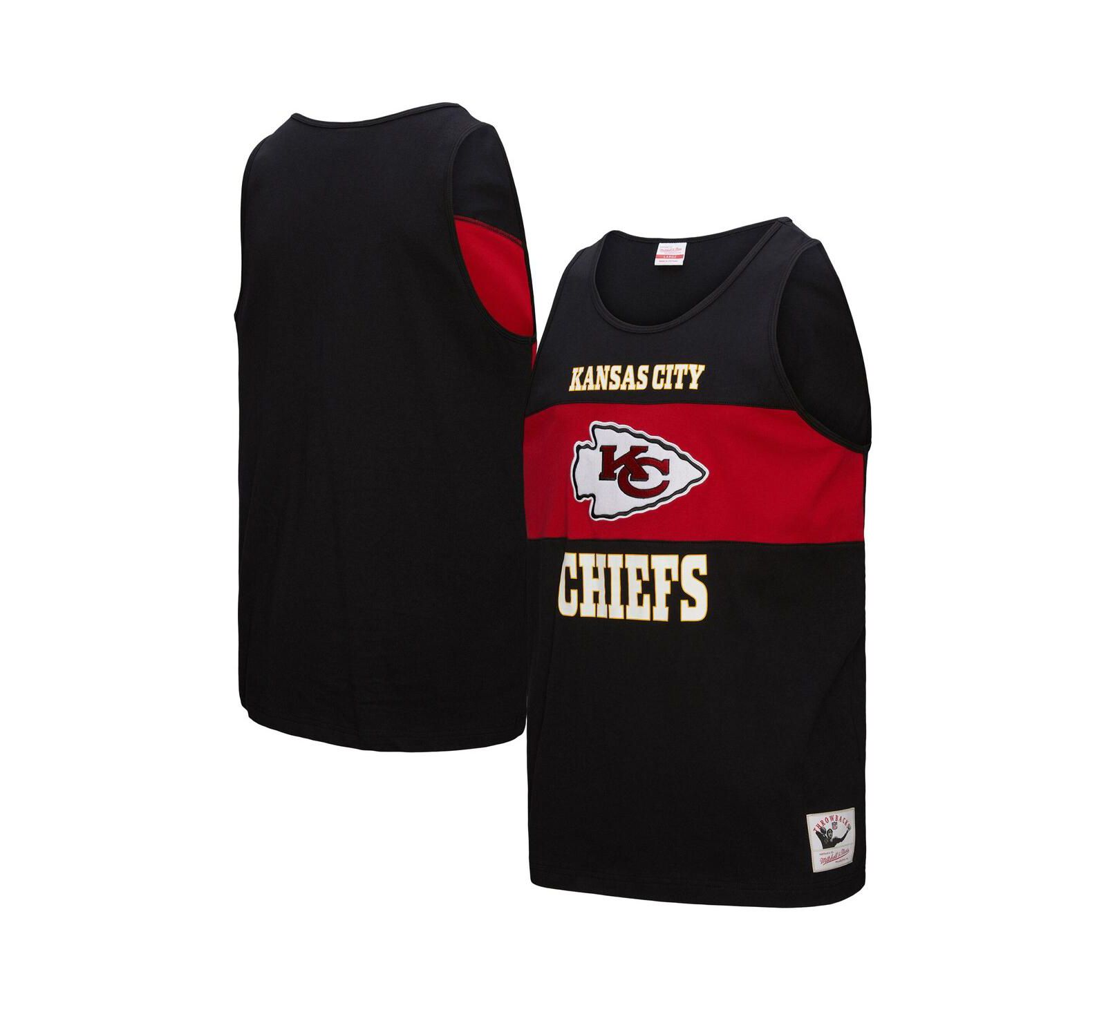 Мужской топ Mitchell & Ness Kansas City Chiefs Retro Color Block, черный