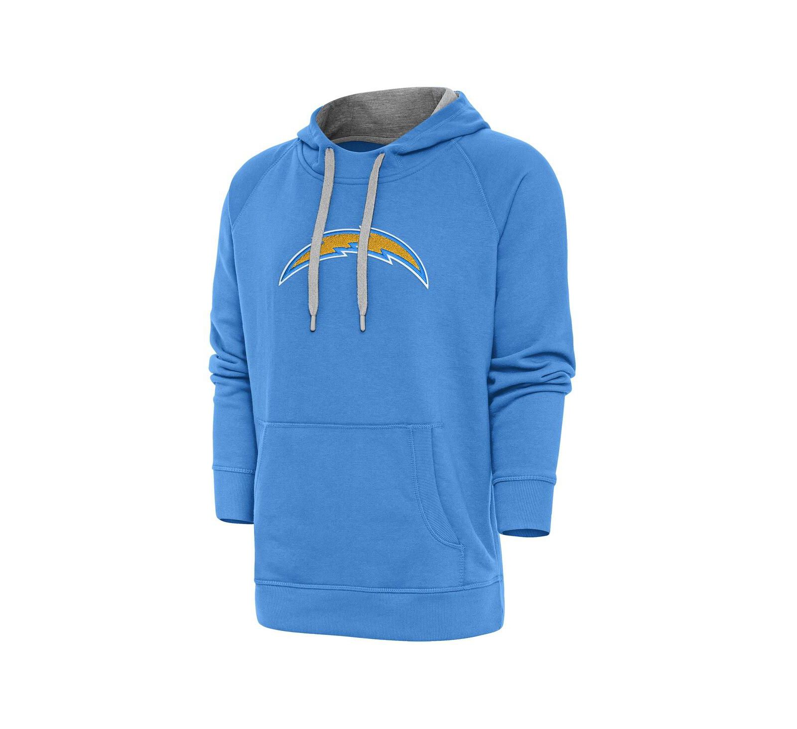 Antigua Men's Powder Blue Los Angeles Chargers Victory Chenille Pullover Hoodie