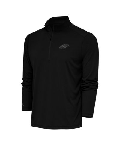 Свитшот на молнии Men's Antigua Black Philadelphia Eagles Tonal Logo Tribute