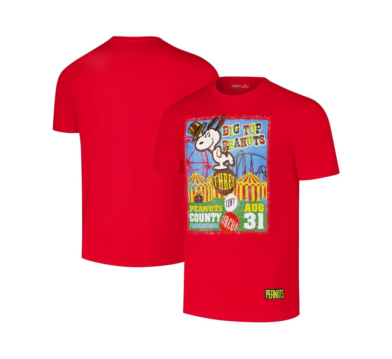 Freeze Max Men's Red Peanuts Circus T-Shirt