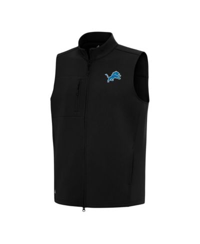 Antigua Мужская черная жилетка Detroit Lions Demand Full-Zip