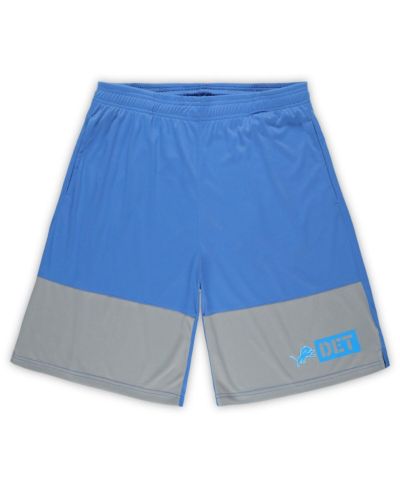 Fanatics Men's Blue/Silver Detroit Lions Big & Tall Best of the Best Performance Shorts
