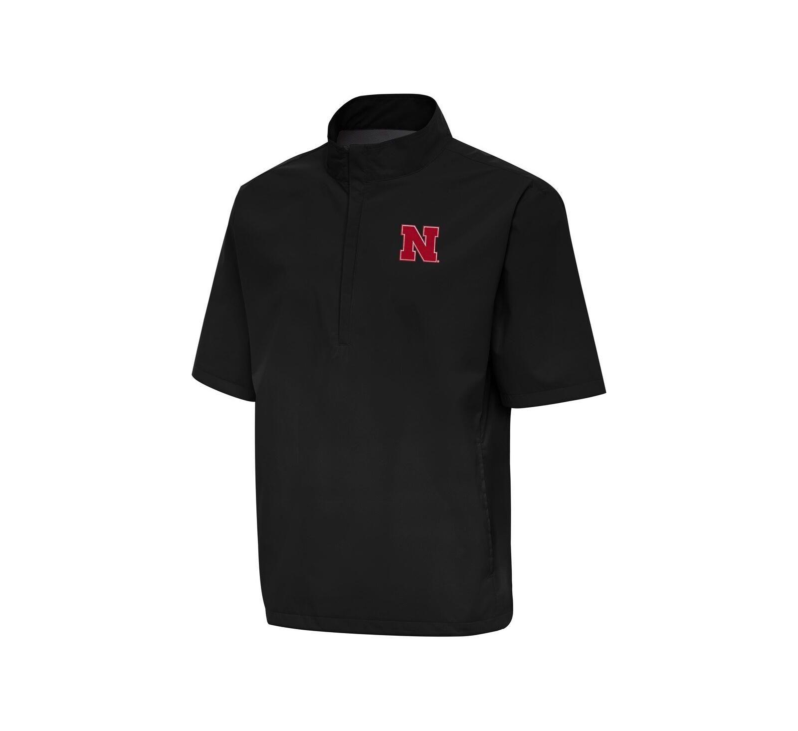Мужской ветрозащитный джемпер Antigua Black Nebraska Huskers Brisk Quarter-Zip