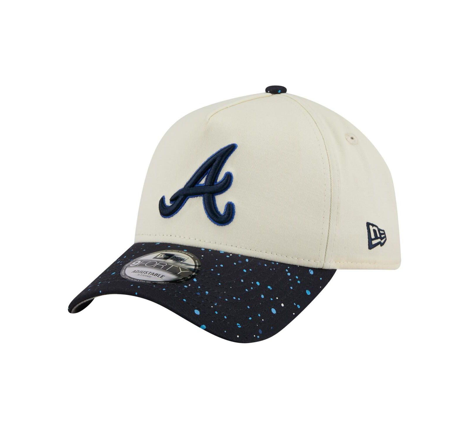 Мужская бежевая кепка New Era Atlanta Braves Speckle A-Frame 9FORTY регулируемая
