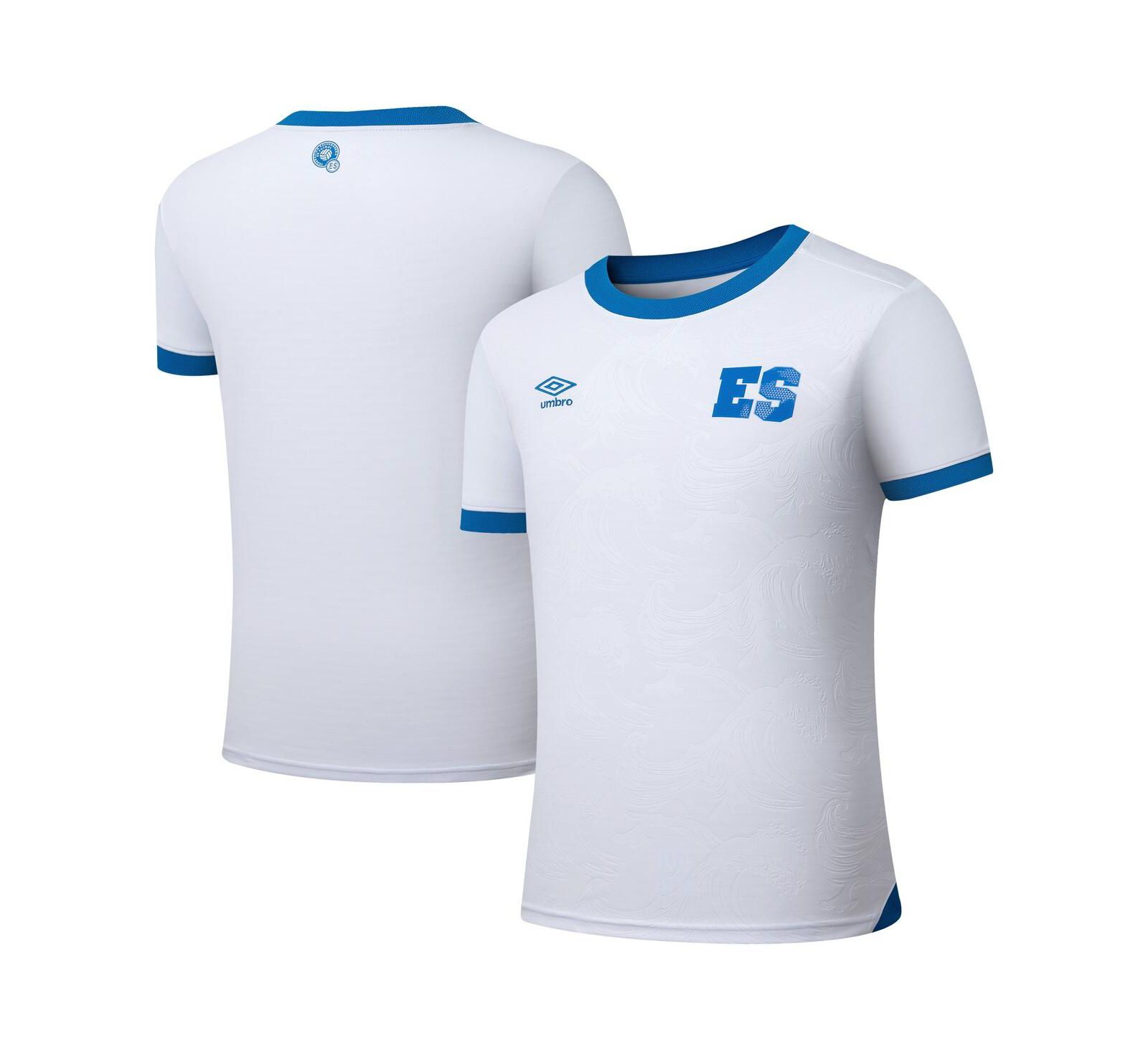 Реплика джерси Umbro White El Salvador National Team 2025 Away, для мальчиков и девочек