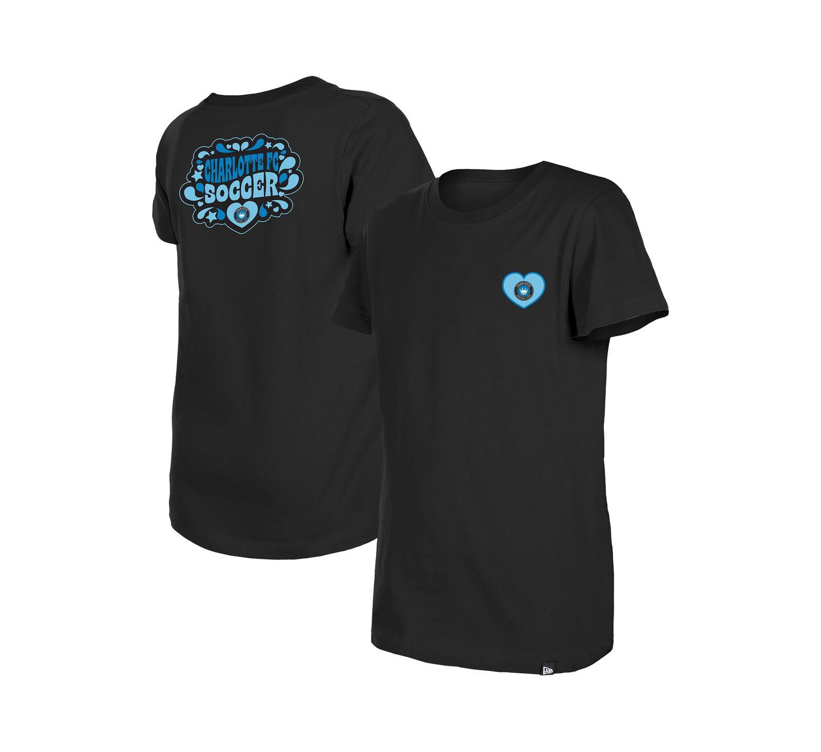 Детская футболка New Era Black Charlotte FC Bubble Heart