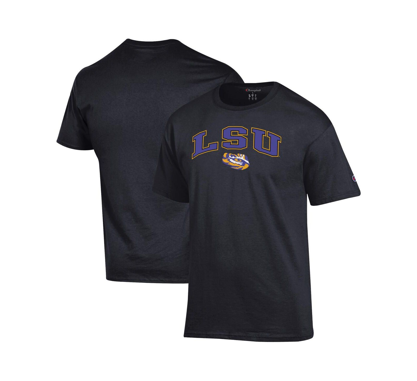 Champion Men's Black LSU Tigers Arch Over Logo T-Shirt