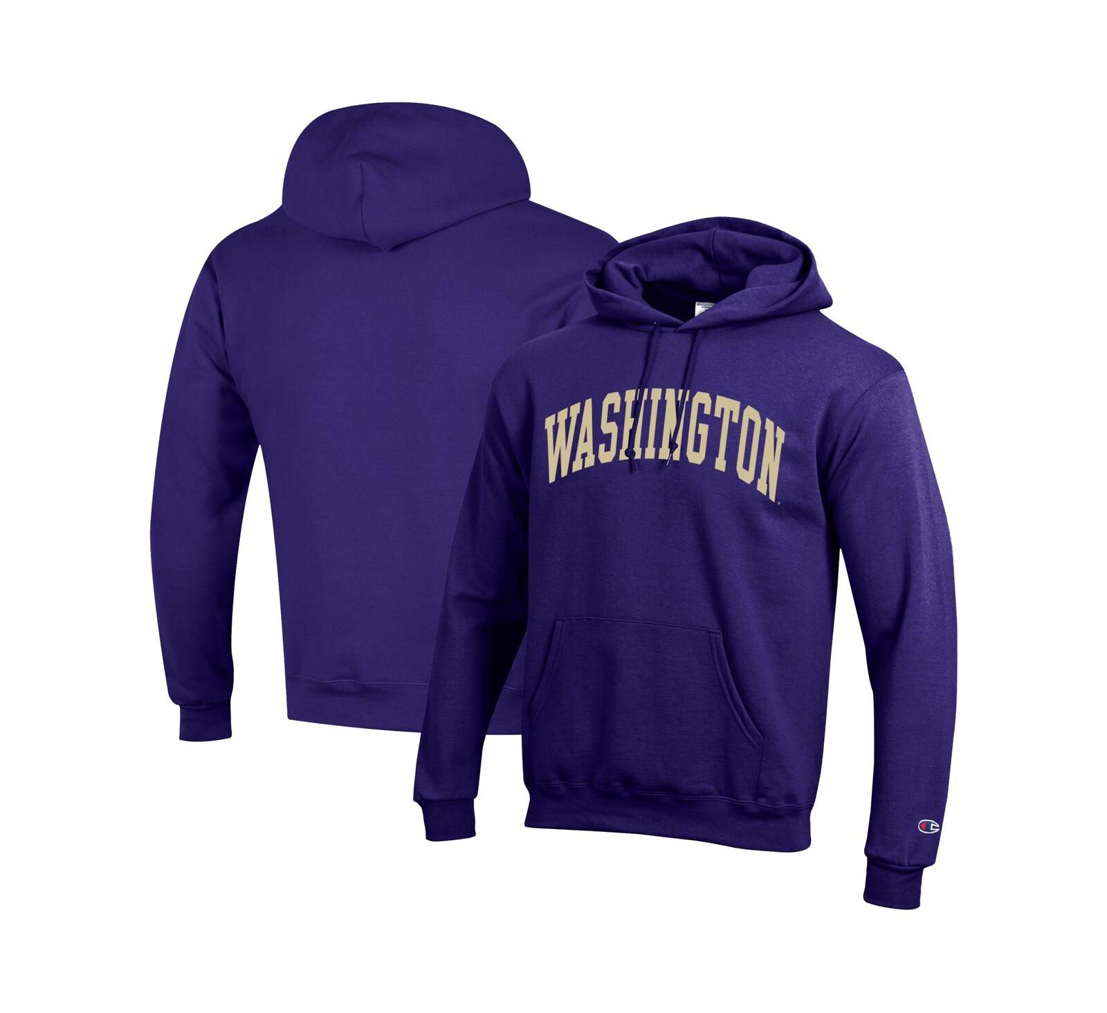 Champion Men's Purple Washington Huskies Basic Arch Fleece Pullover Hoodie