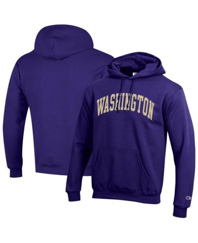 Champion Men's Purple Washington Huskies Basic Arch Fleece Pullover Hoodie