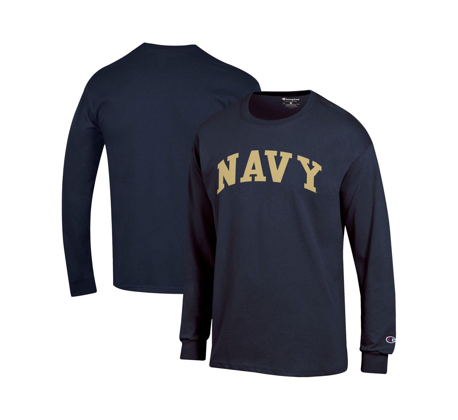 Мужская футболка Champion Navy Midshipmen Basic Arch с длинным рукавом