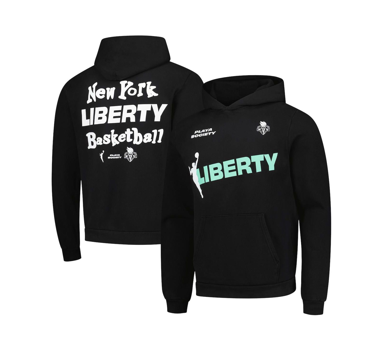Мужское и женское худи Playa Society New York Liberty Team, черное