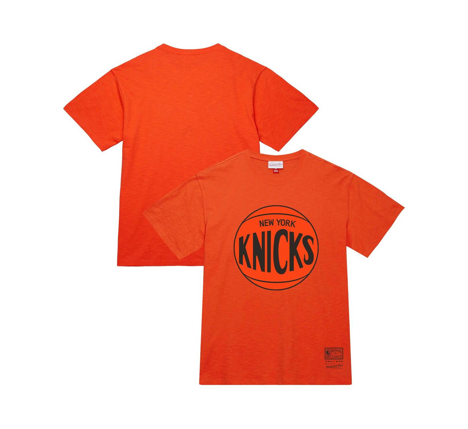 Mitchell & Ness мужская и женская футболка с логотипом MVP Hardwood Classics New York Knicks, оранжевая